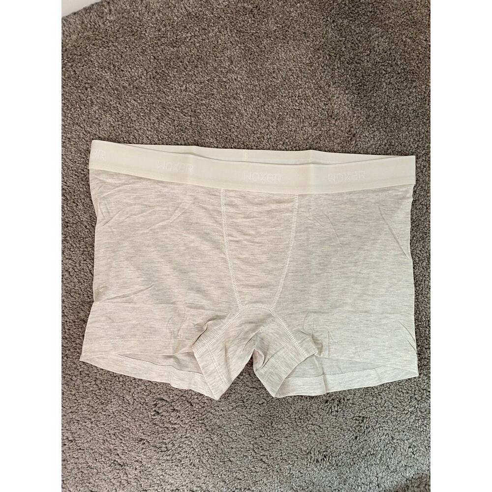 New Woxer Star Oatmeal Heather Boxer Briefs Women's Large Modal Boyshorts